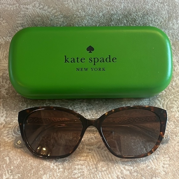 Brand New Kate Spade Philippa Cat Eye Tortoise Polarized Sunglasses Brown Lens - Picture 2 of 16